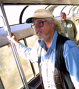 Arlo Guthrie aboard Amtrak
